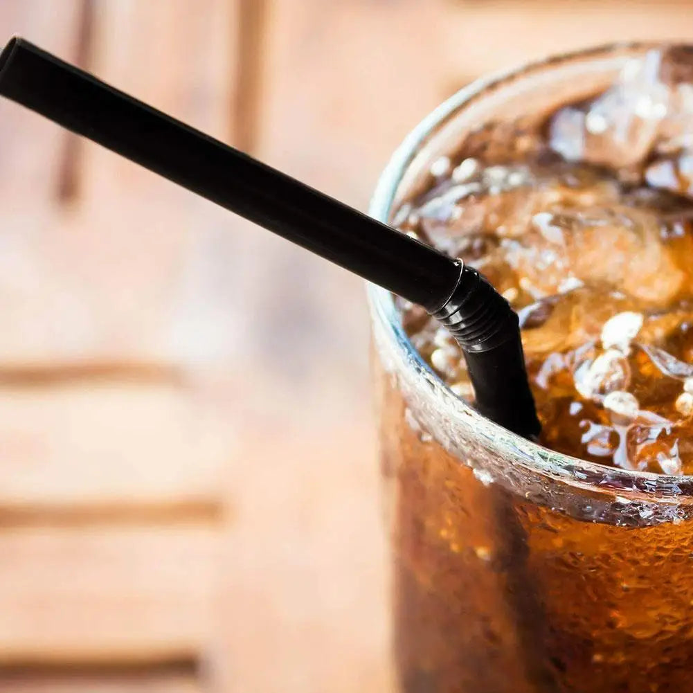 50-1000Pcs Drinking Straws Colorful & Black