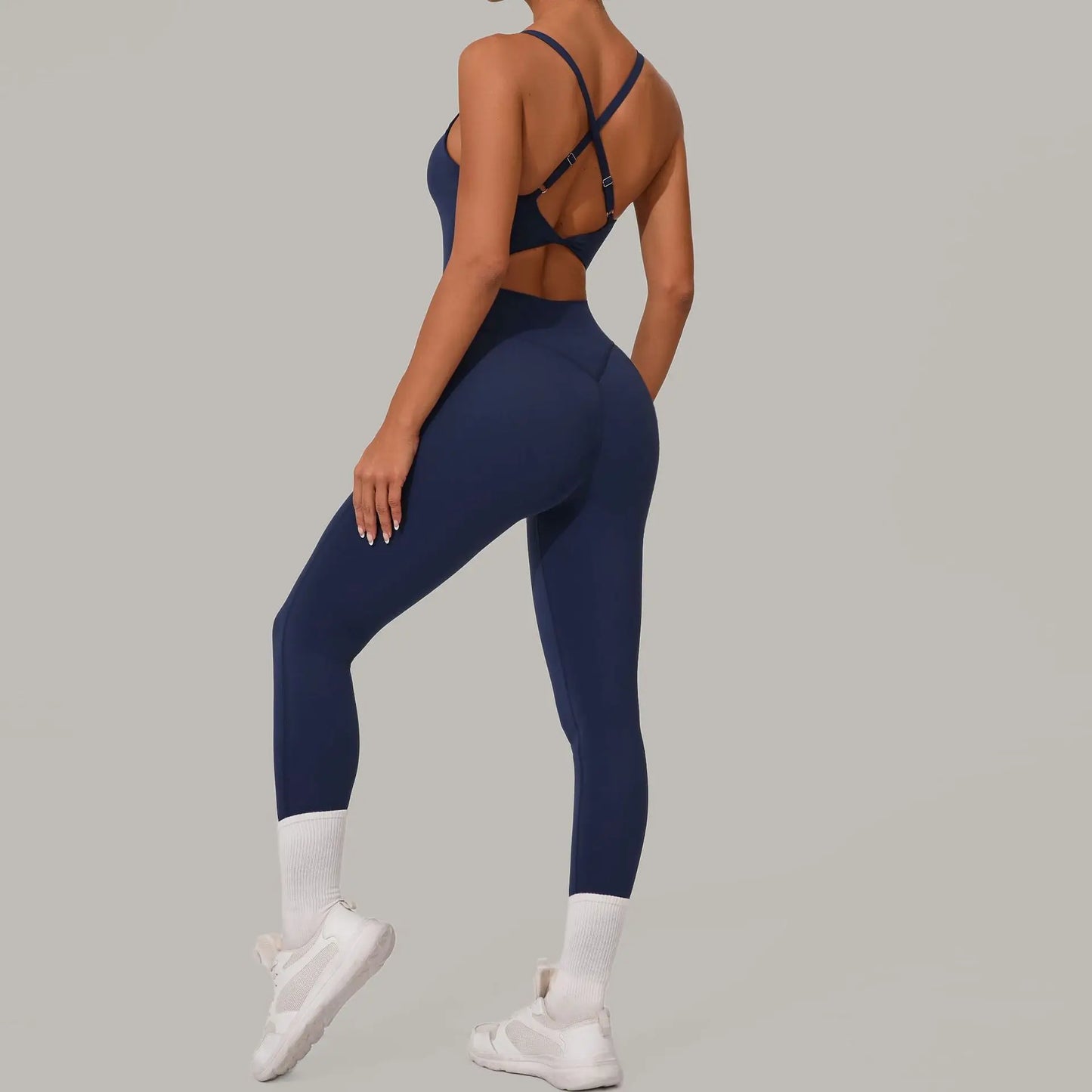 Sexy Hollow Cross Backless Sporty Tight