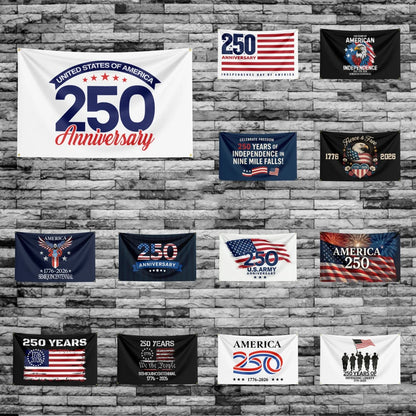 US 250th Anniversary 1776 2026 Semiquincentennial Flag,