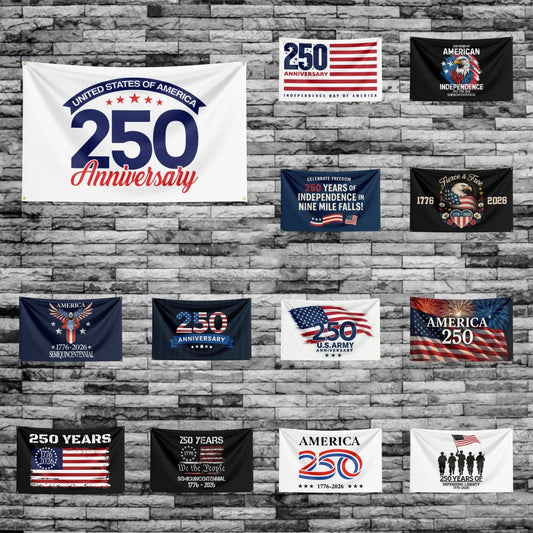 US 250th Anniversary 1776 2026 Semiquincentennial Flag,