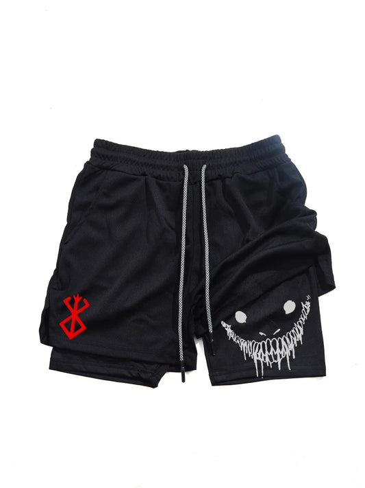 Berserk- Men's 2-in-1 sports shorts, running