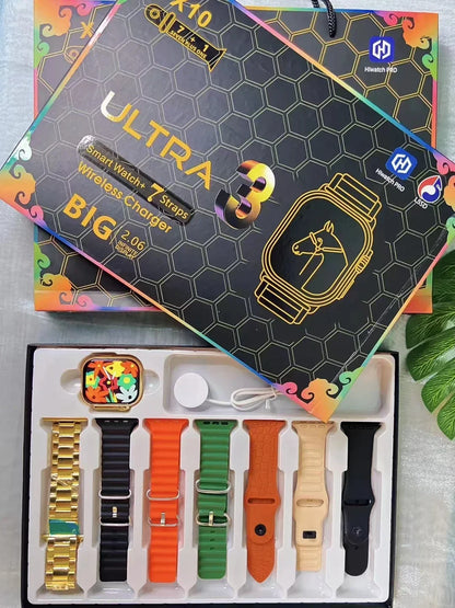 7+1 Smart Watch X10 Ultra 3 Sport Watch for men Women