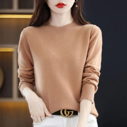 Women Sweater O-neck Autumn Winter Basic Pullover Warm