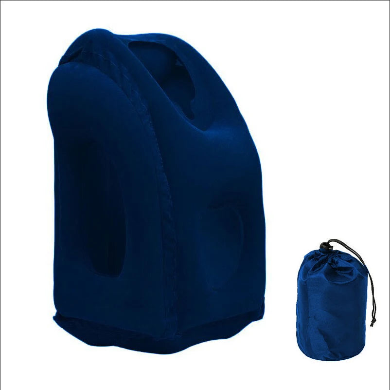 New Pattern Inflatable Travel Pillow Portable Chin Support Neck Pillow