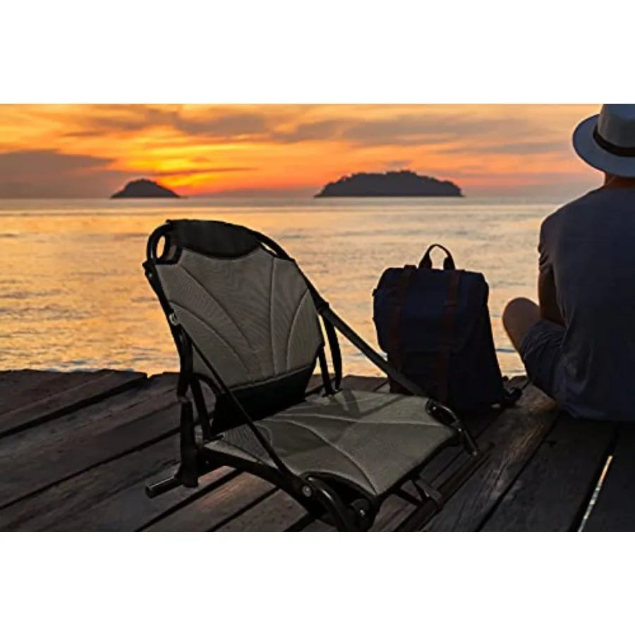 Adjustable Straps Black Gray Textilene Mesh Fabric Upright