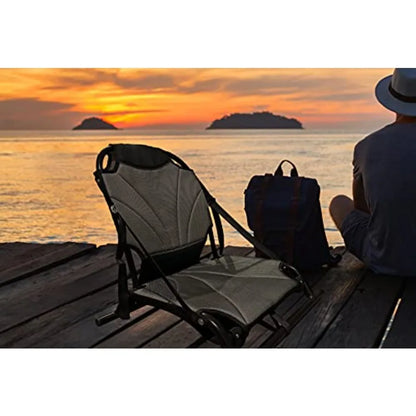 Adjustable Straps Black Gray Textilene Mesh Fabric Upright