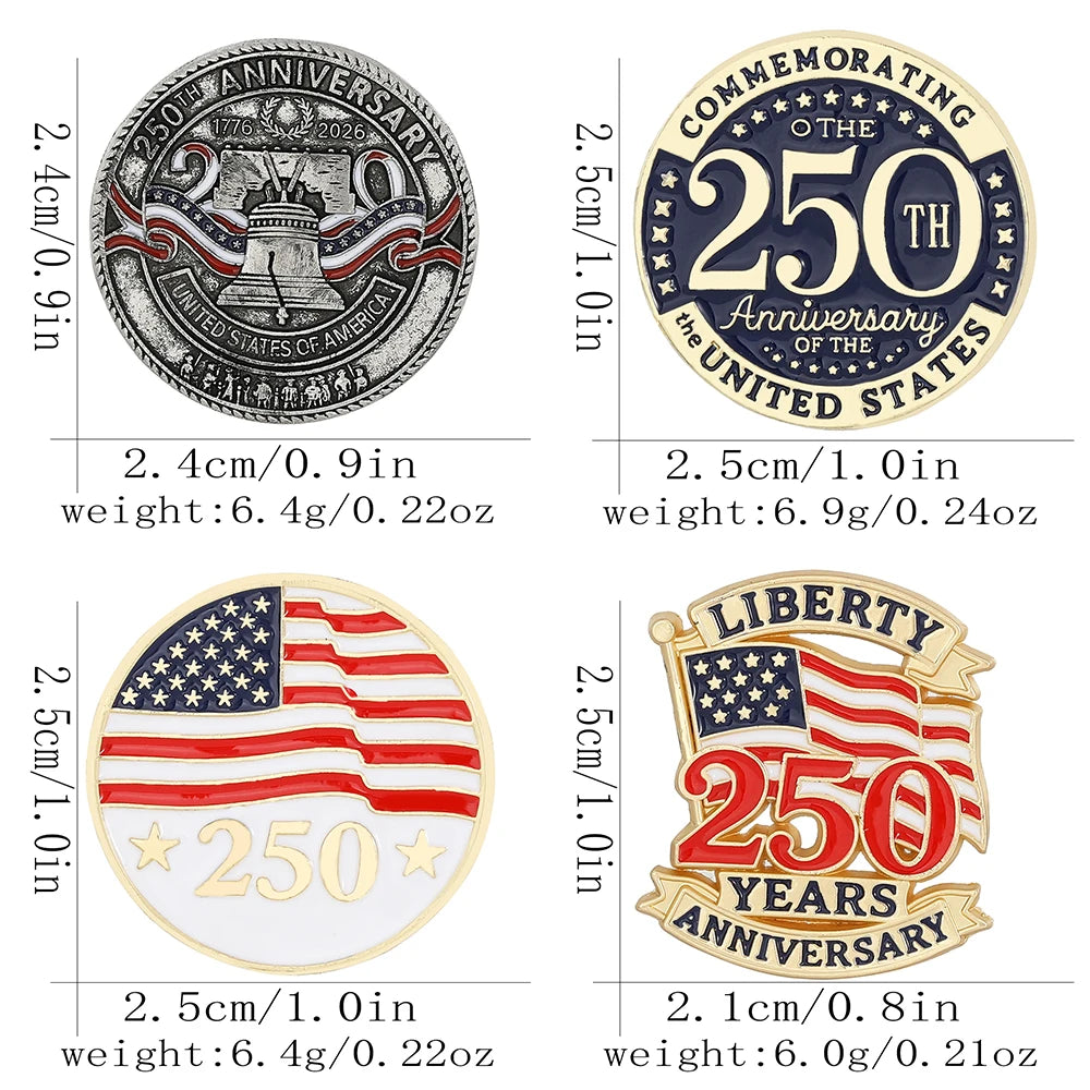 4 Styles USA Liberty 250 Years Anniversary