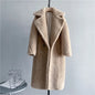 Winter Jacket Women Long Coat  Wool Woven