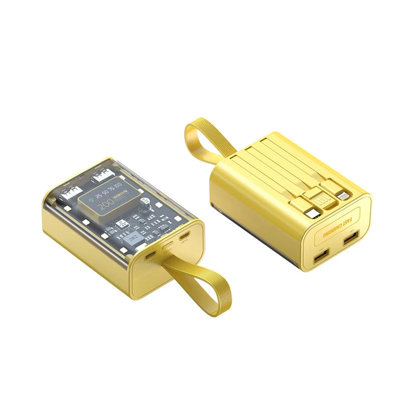 Transparent Power bank Dual USB Fast Charging Powerbank
