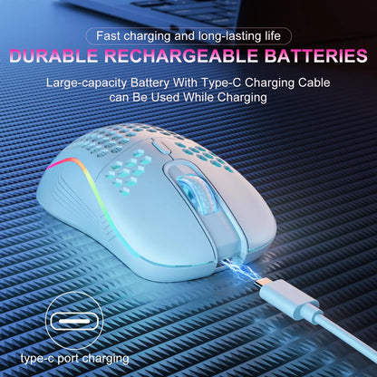 2.4G Wireless Mouse with RGB Backlit 6-button 3-speed