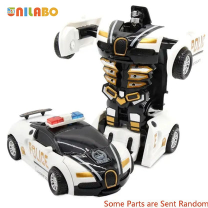 Transformable Robot Sports Car Toys, No Batteries, Educational Kids Gift,