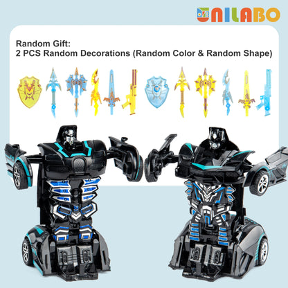 Transformable Robot Sports Car Toys, No Batteries, Educational Kids Gift,