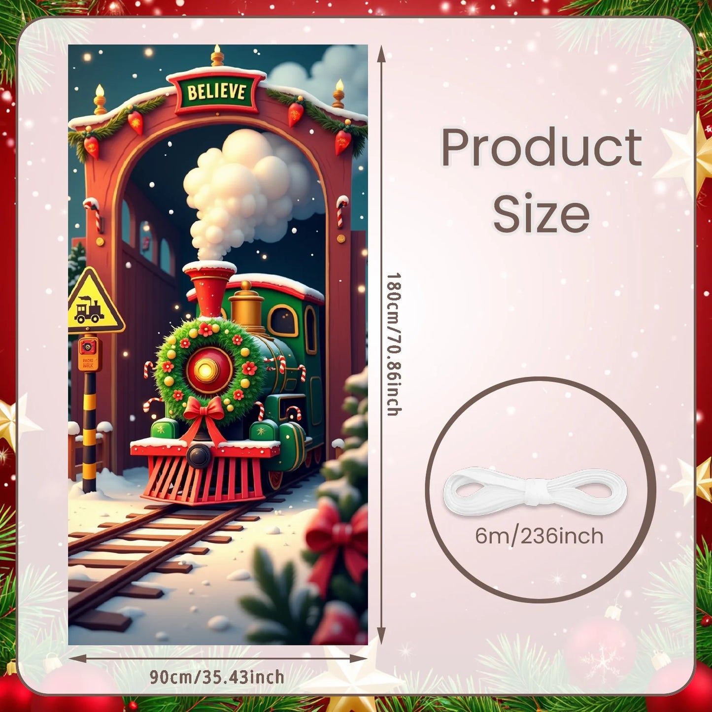 Christmas snowman Hanging Flag Door Banner