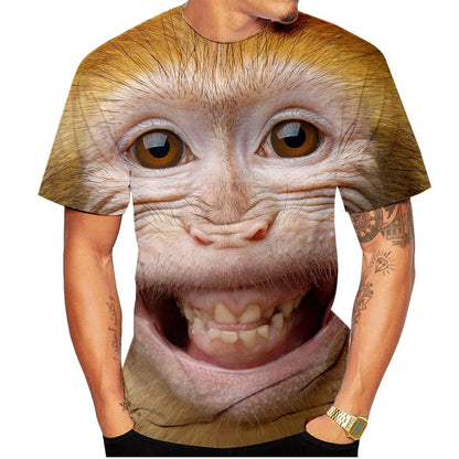 New casual men's new 3D design spoof gorilla funny monkey