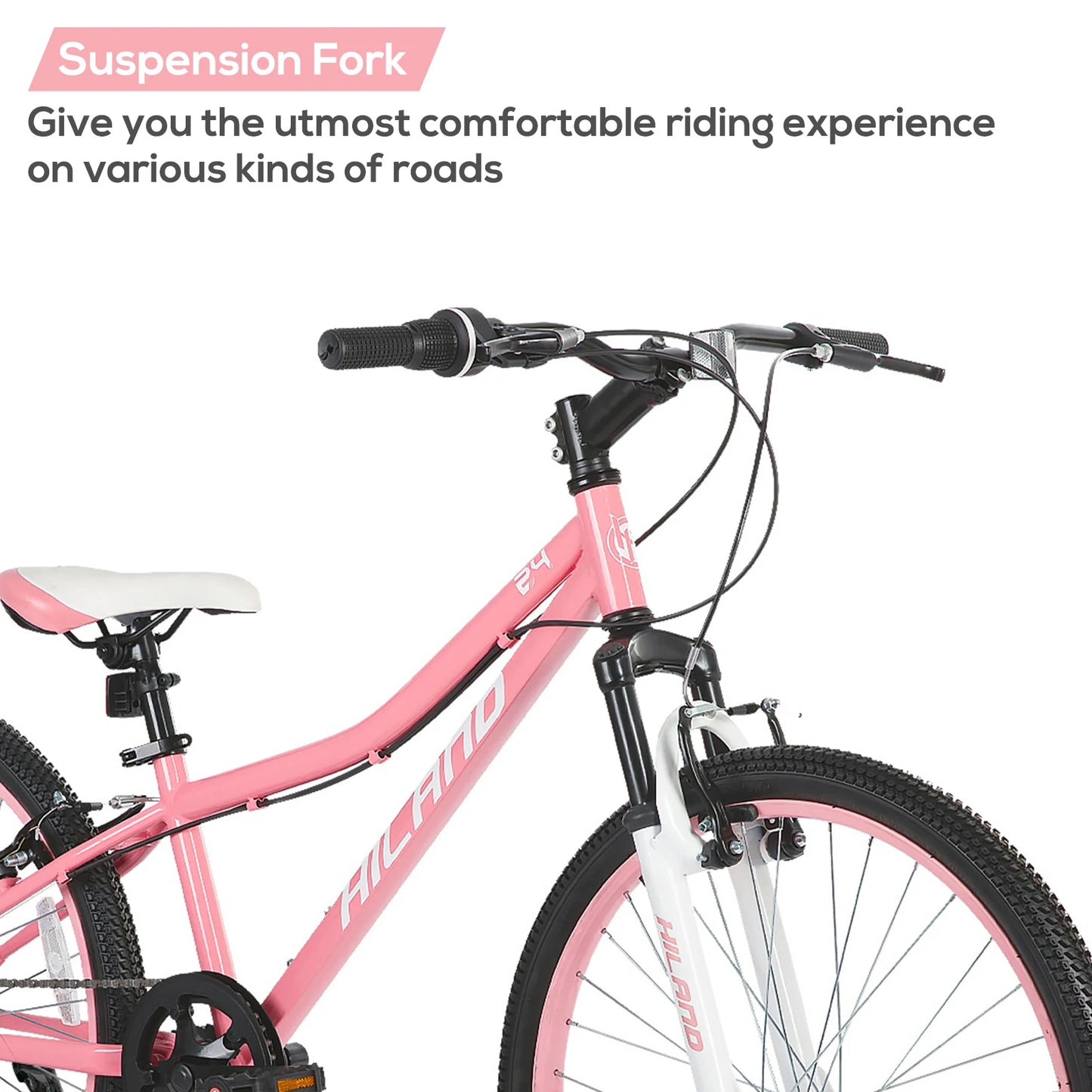 Hiland  24 Inch Mountain Bike for Kids Age 7 AND OLDER