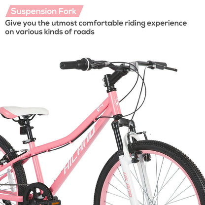 Hiland  24 Inch Mountain Bike for Kids Age 7 AND OLDER