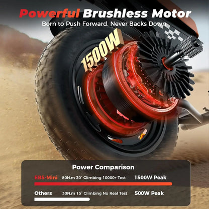 Rideplux  EB5 16 inch mini Off Road Electric Bike for Adults Fat Tire