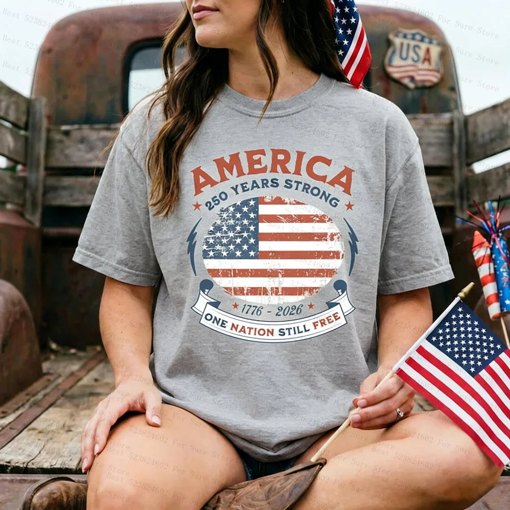 America 250 Years Strong Shirt USA 250th Anniversary Patriotic