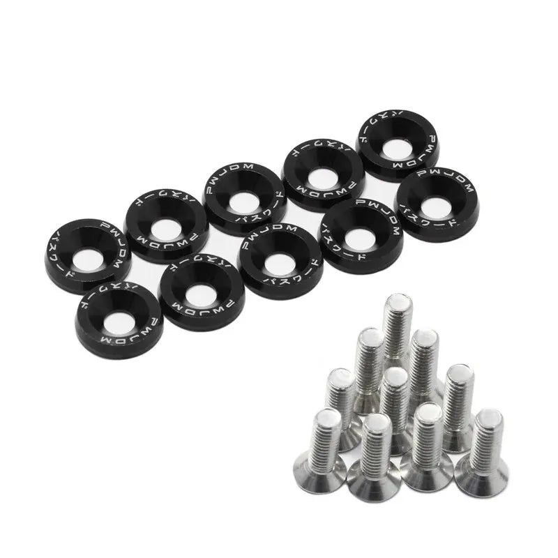 10 PCS M6 Car Modified Fasteners Fender Washer Bumper Engine