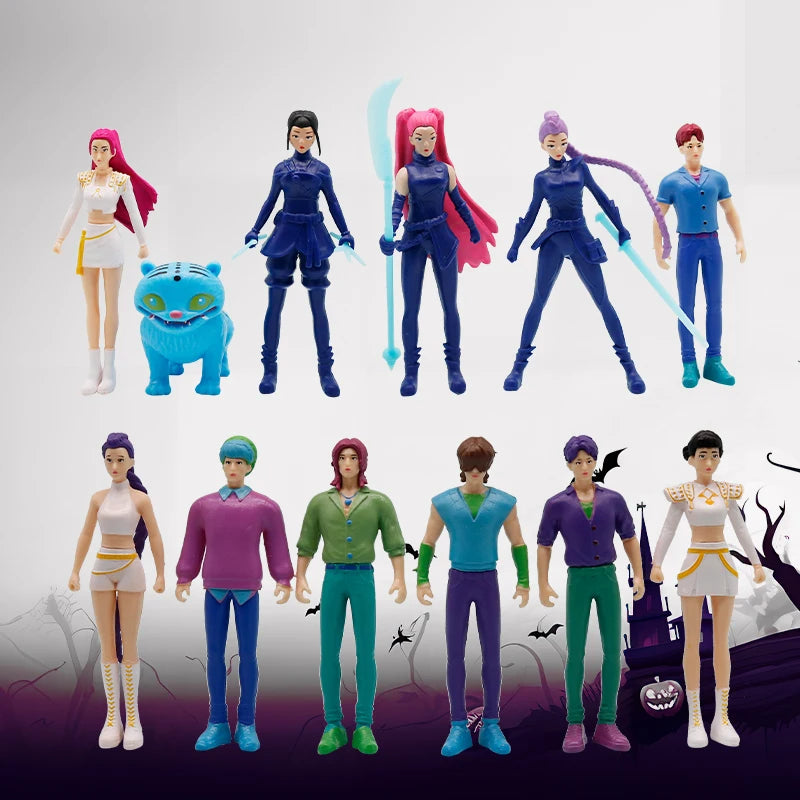 12pcs/Set Kpop Demon Hunters Action Figure Toy