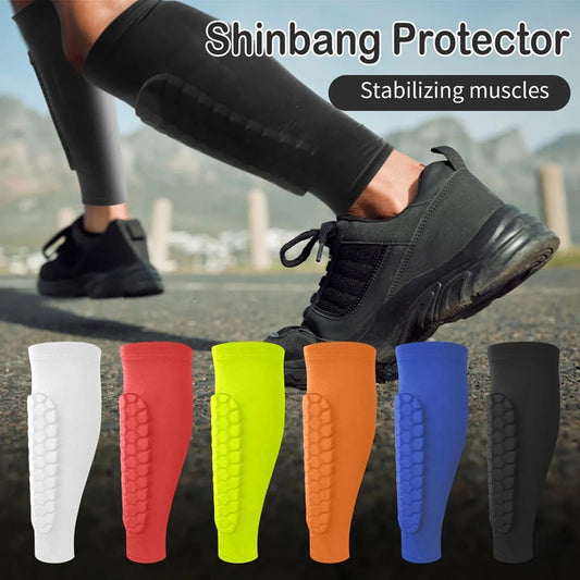 1Pcs Football Shin Guard Socks Sleeves with Foam Calf Compression