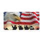 American Flag Bald Eagle Metal License Plate USA