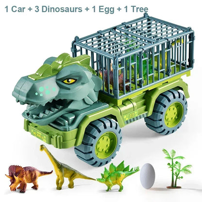 Boys Car Toys Dinosaur Truck Transport Carrier Vehicle Dino Animal