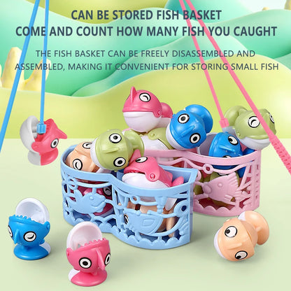 Magnetic Rotating Fishing Game Plate - Fishing Toy with Music