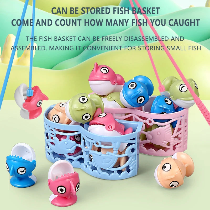 Magnetic Rotating Fishing Game Plate - Fishing Toy with Music