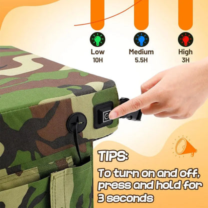 Camouflage Heated Seat Cushion for Sports Fields