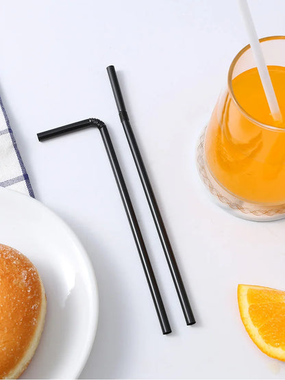 50-1000Pcs Drinking Straws Colorful & Black