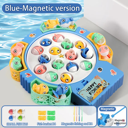 Magnetic Rotating Fishing Game Plate - Fishing Toy with Music