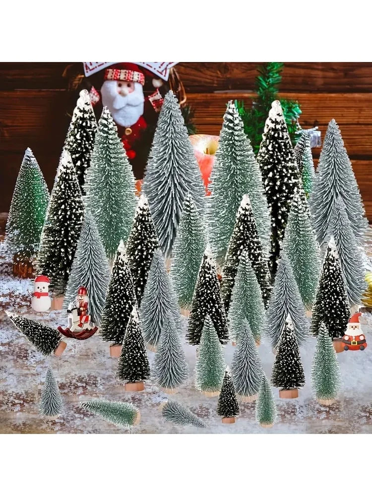 3/15/30pcs Mini Christmas Trees,