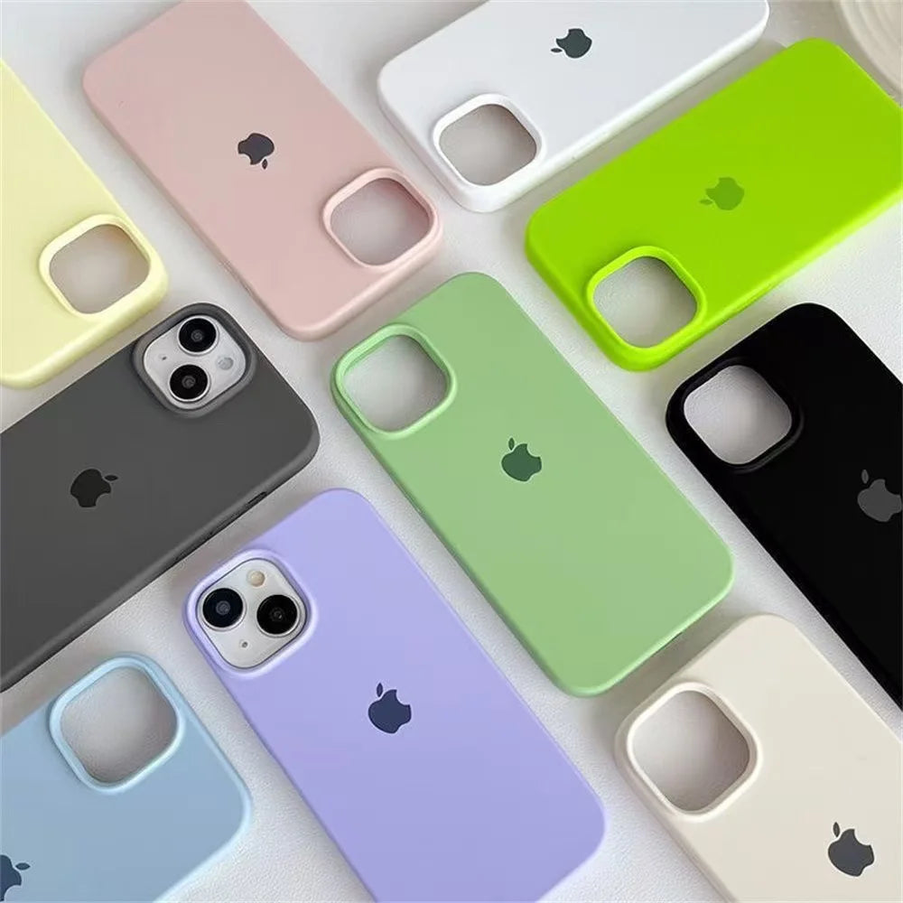Original Silicone Case For iPhone 13 14 15 16 17 Pro