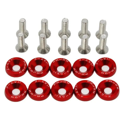 10 PCS M6 Car Modified Fasteners Fender Washer Bumper Engine
