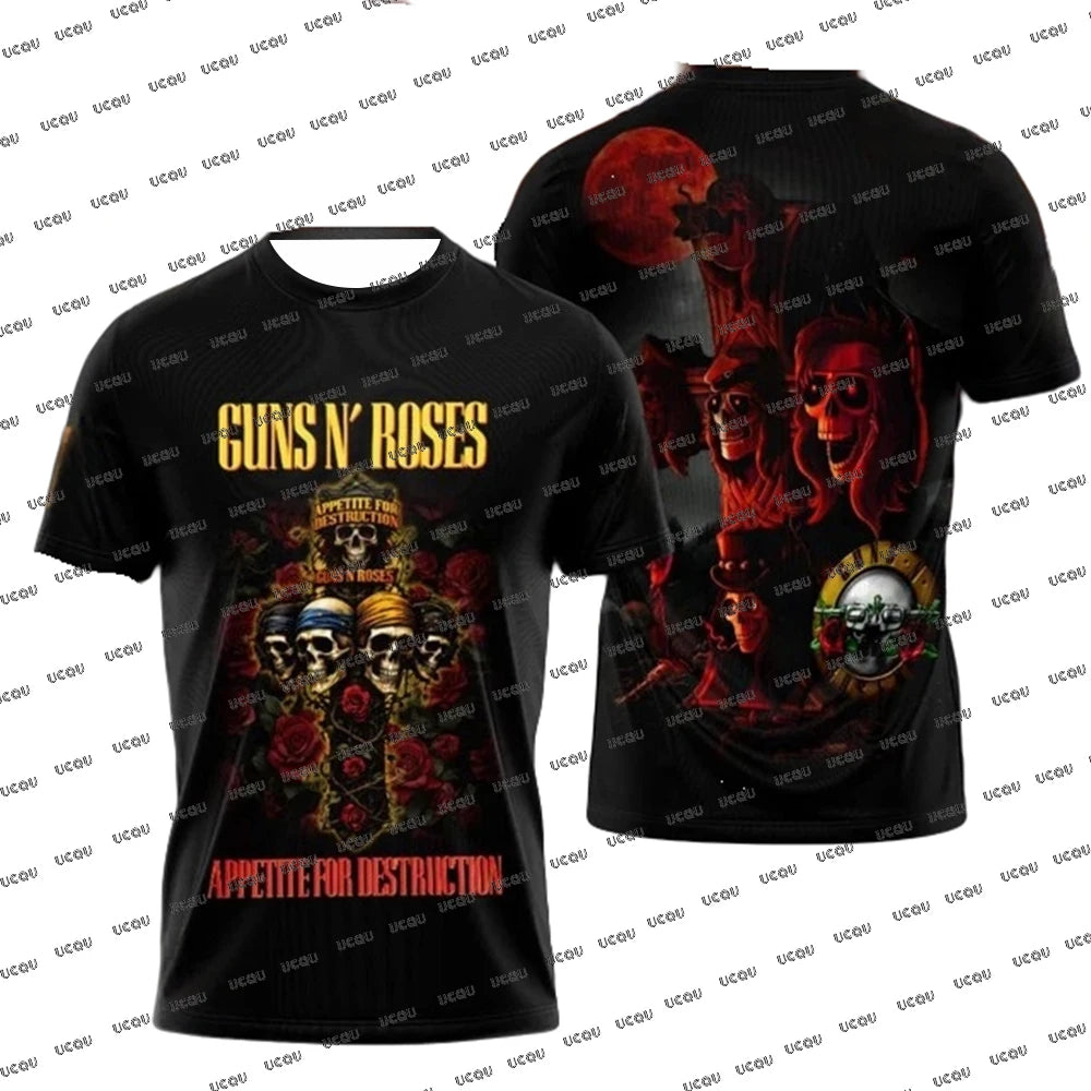 Guns N’ Roses 2025 World Tour Schedule List TShirt