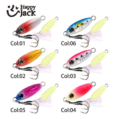 HappyJack Rockfishing Slow Drop Micro Cast Metal Jig 3.5G 5G 7G 10G 15G 20G