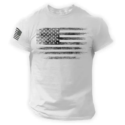 2025 New Gym T-shirt for Men 3d Print USA Flag T Shirt
