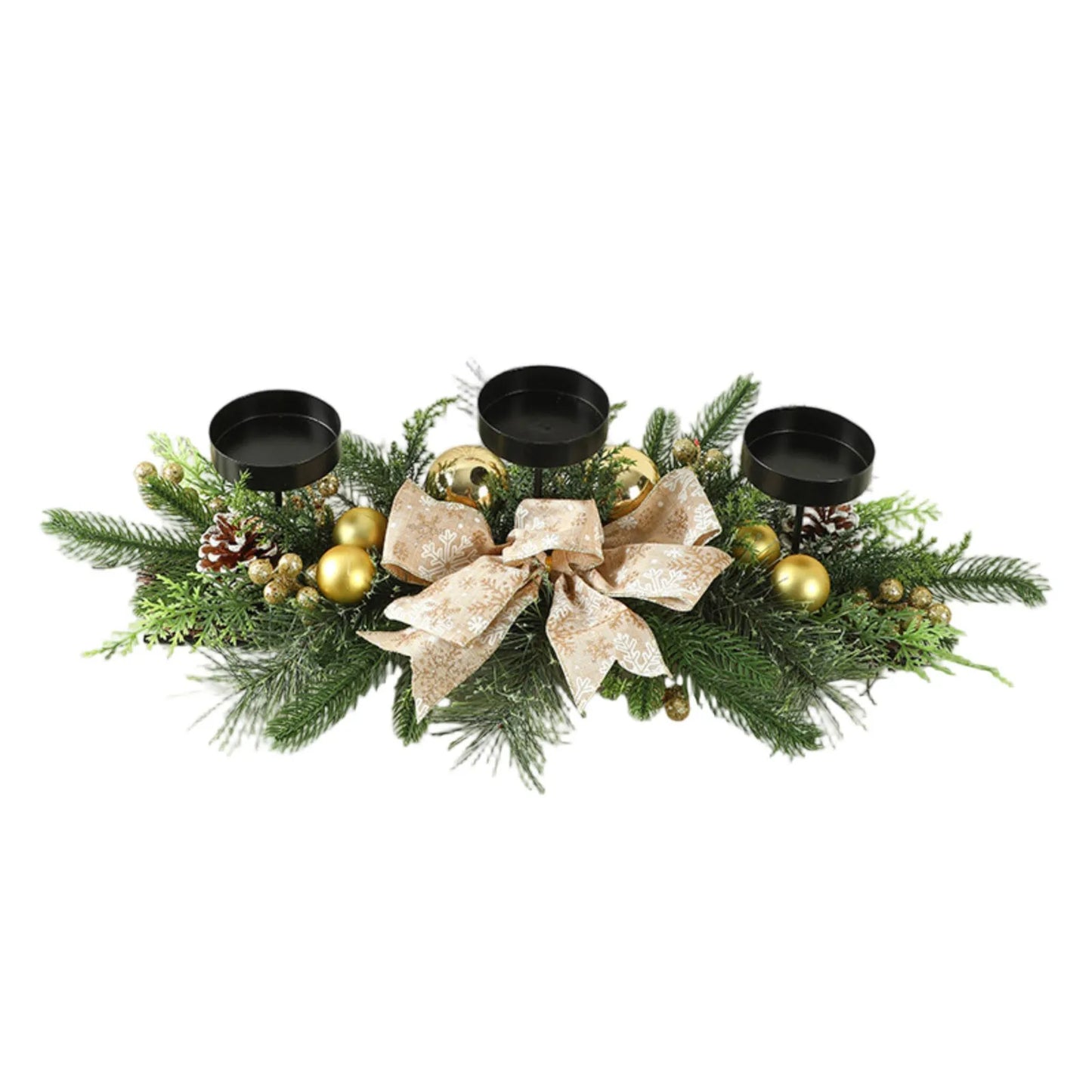 Christmas Three-Legged Candlestick Home Decoration