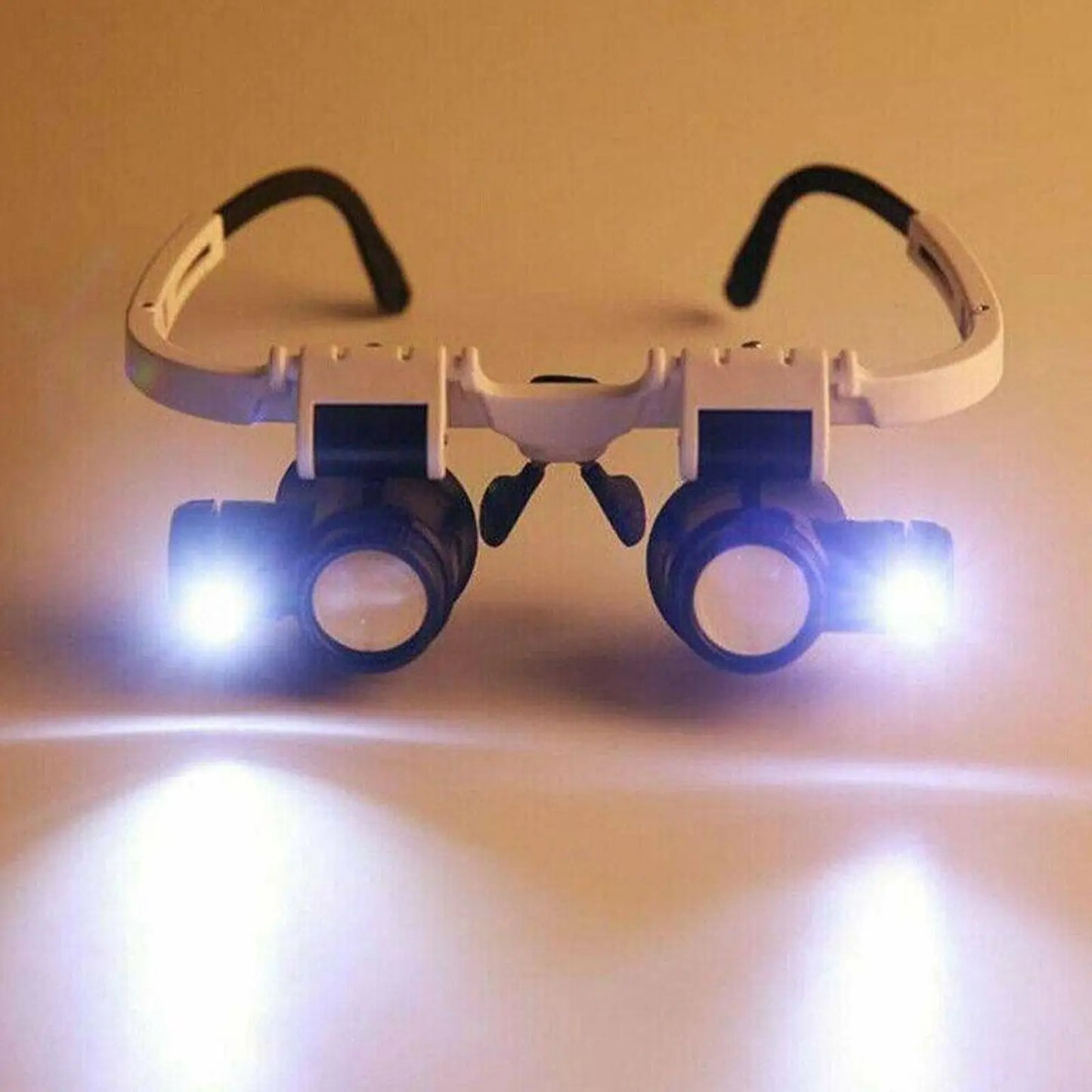 2XLED Watch Jeweler Repair Magnifier Head-Mounted Headband