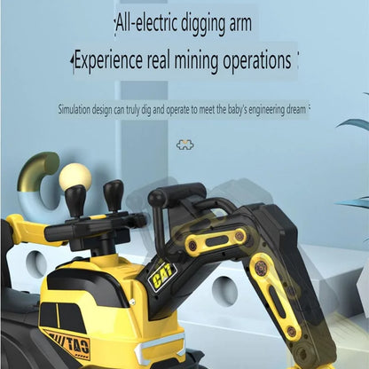 Children Excavator Digging Can Sit To Ride Roller Coasters