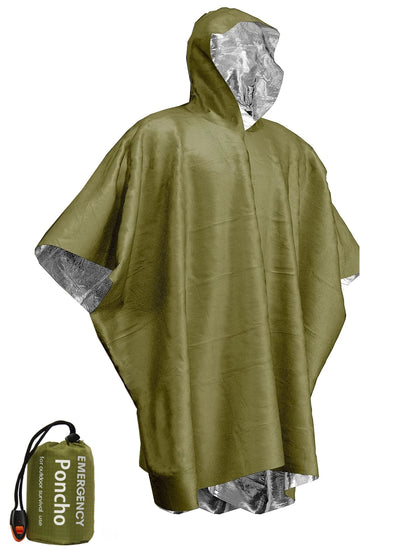 3 In 1 Outdoor Military Raincoat Hooded Sleeve Waterproof