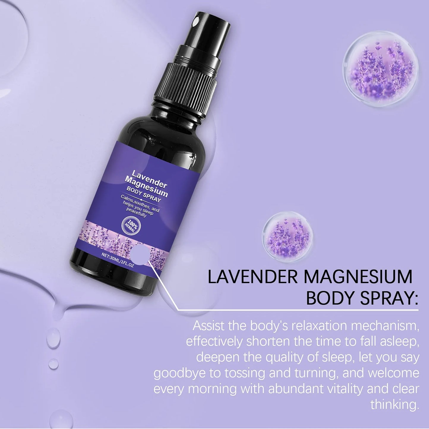 Lavender Sleep Spray 30ml Aromatherapy Sleep Lavender Vanilla