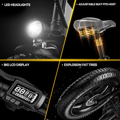 Cybervelo 1000W Ebike For Adults,Removable Battery EBike