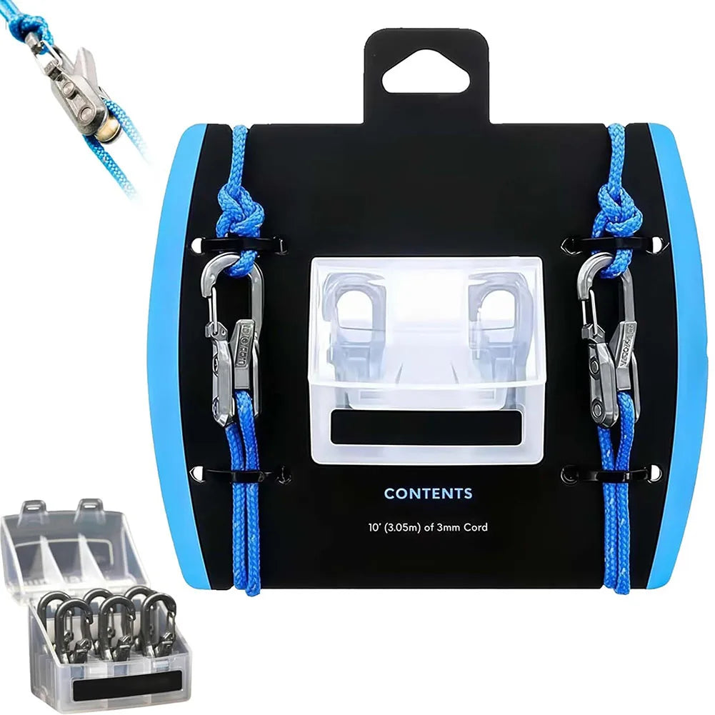 Outdoor Rope Adjuster with 6 Hooks Wear Resist Stainless