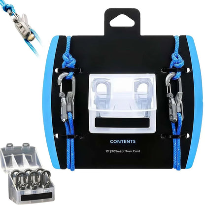 Outdoor Rope Adjuster with 6 Hooks Wear Resist Stainless