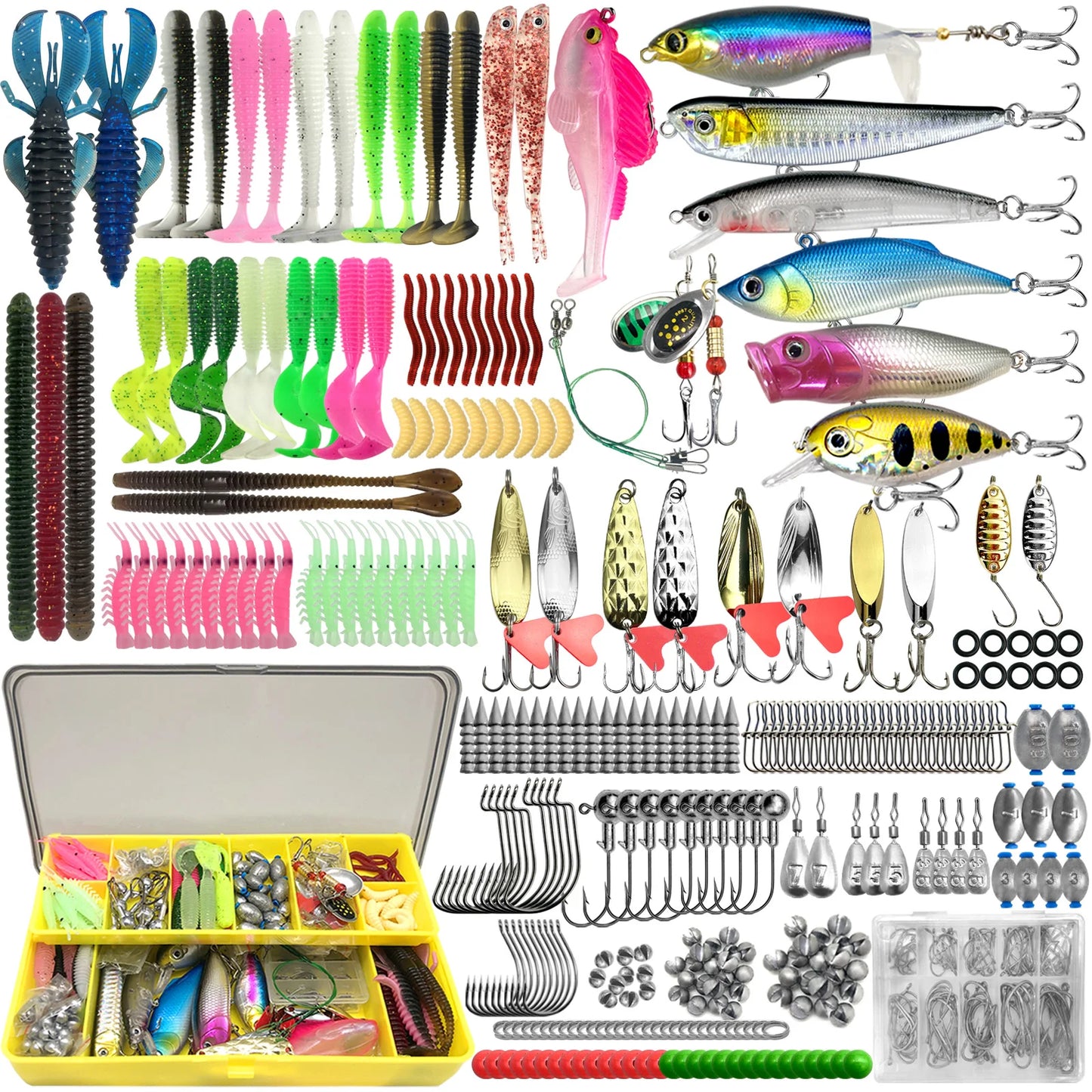 Fishing 83/133/193/239/409pcs Fishing Lure Kit For