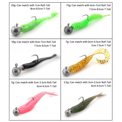 JYJ 1g  5g jig head hook for fishing tackle ,rig soft worm