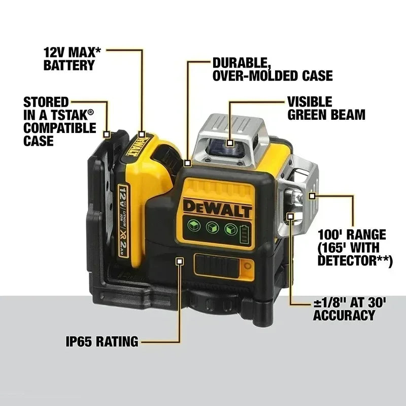 2025 Dewalt DW089LG 12 Lines 3 Sides*360 Degree