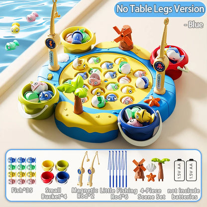 Magnetic Fishing Game - Educational Learning Toy with 2/6 Poles